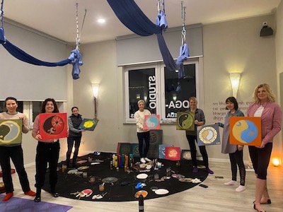 Workshop Yoga und eigenes Energiebildmalen BALANCE + YIN YANG